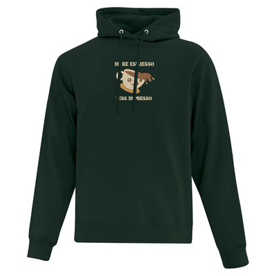 Hoodie "More Espresso Less Depresso" brodé