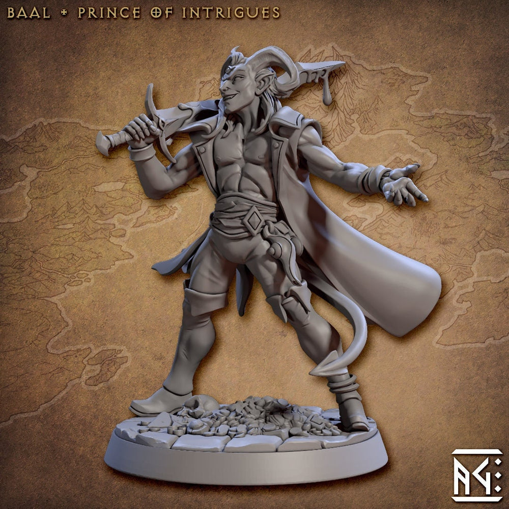 Baal, Prince of Intrigues - Artisan Guild Tiefling | Fighter | DnD | Pathfinder | Fantasy | Warrior | Melee | Rogue | Dungeons and Dragons