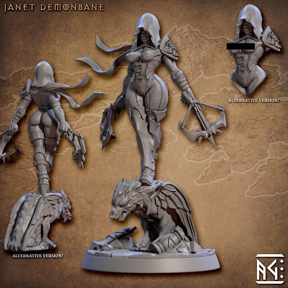Janet Demonbane - Artisan Guild | Pinup | Fantaisie | Rôdeuse | Femme | PC | Assassine | Voleuse | DnD | Chasseuse de démons | Donjons et Dragons