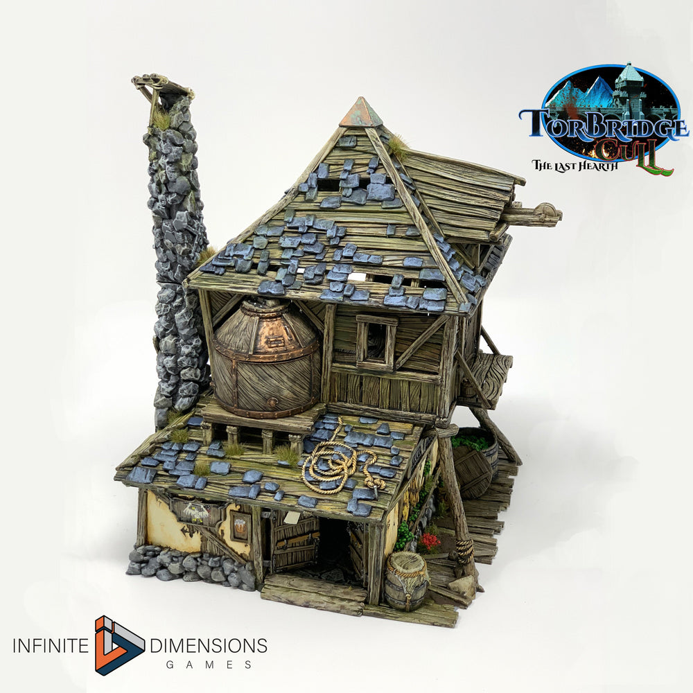 The Brewery Miniature Building - DnD, Wargaming, Model Train | Terrain | Town | Village | Storehouse | Shop | 28mm | Prop | Market | Barn