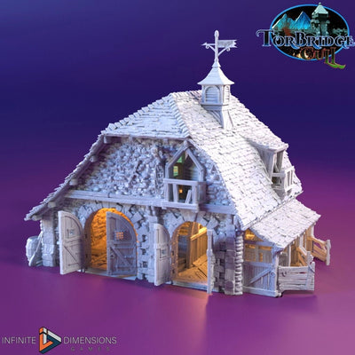 The Last Hearth Coach House Miniature Building - DnD, Wargaming, Model Train | Terrain | Town | Village | Inn | Hotel | Pathfinder | Home