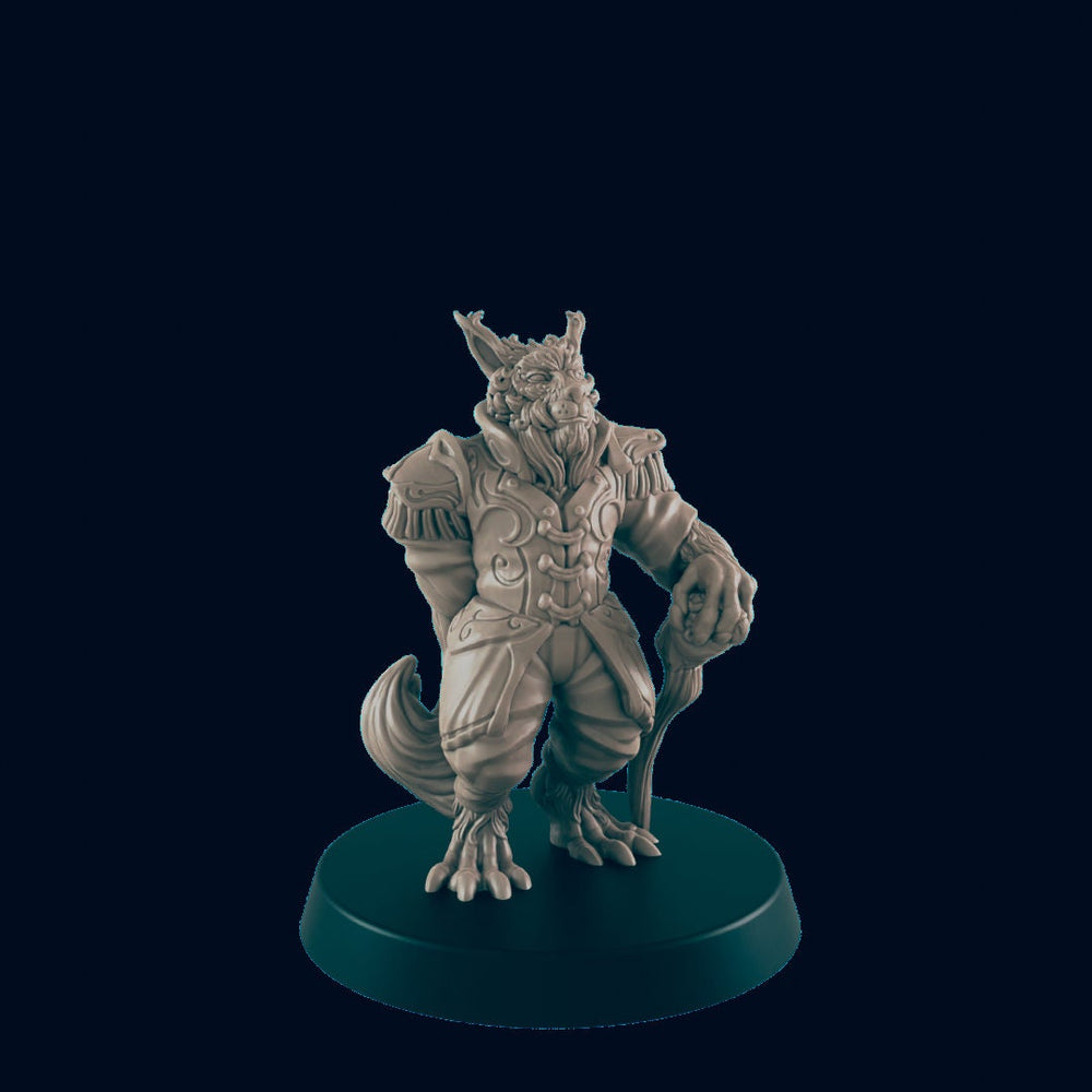 Catfolk Noble - EC3D | DnD | Tabaxi | Male | Villager | Merchant| Shopkeeper | 32mm | Pathfinder | commoner | TTRPG | Wargaming