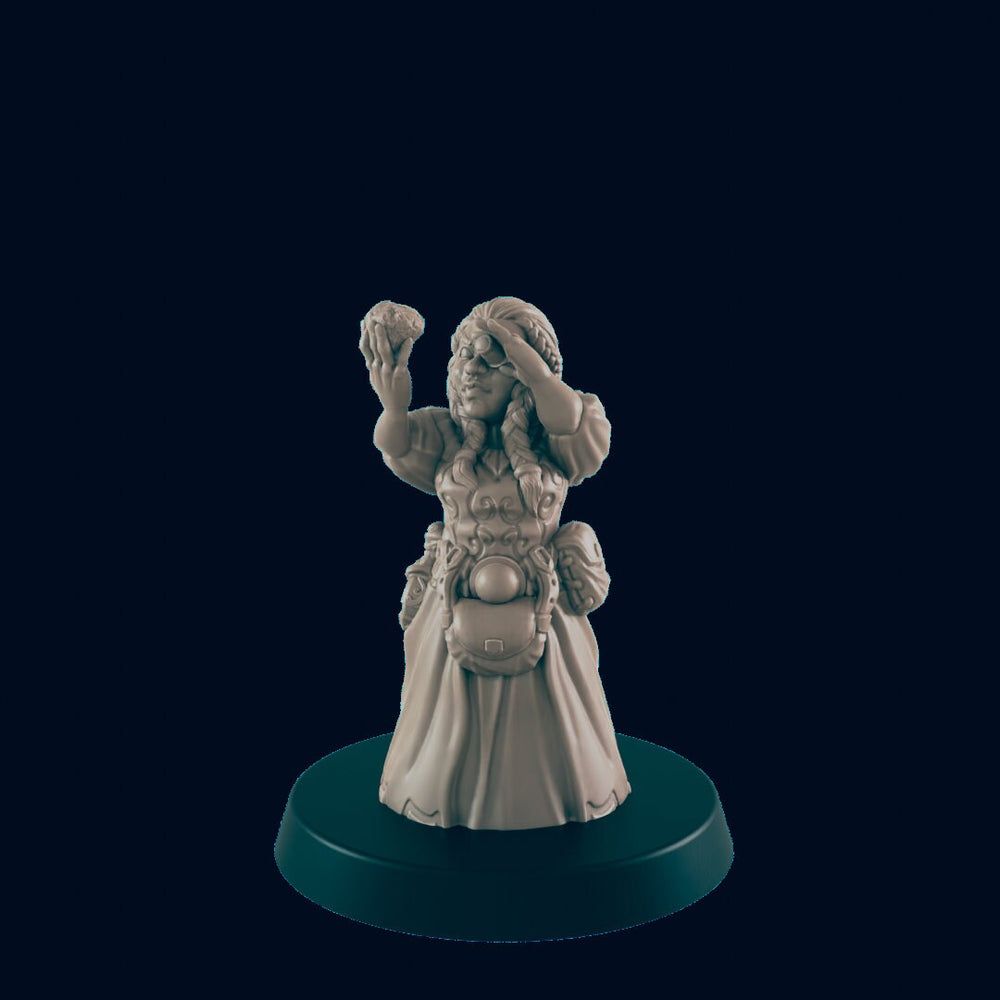 Dwarven Female Shopkeeper - EC3D | DnD | Dwarf | Female | Villager | Peasant | 32mm | Pathfinder | commoner | TTRPG | Wargaming | Merchant