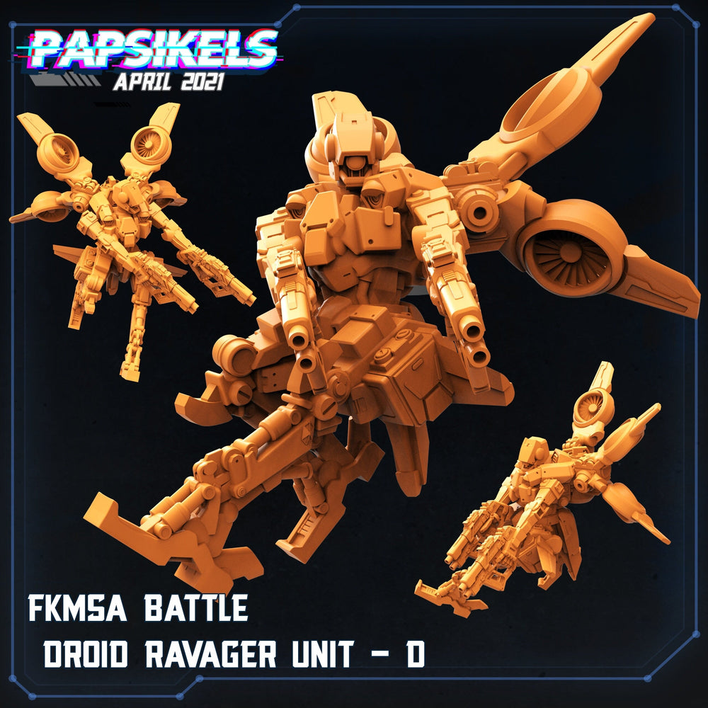 Fukimasa Battle Droid D - Papsikels | Cyberpunk | Scifi | Sci-fi | Futuristic | Ranged | 32mm | Robot | Mechanical | Wargaming | Mech