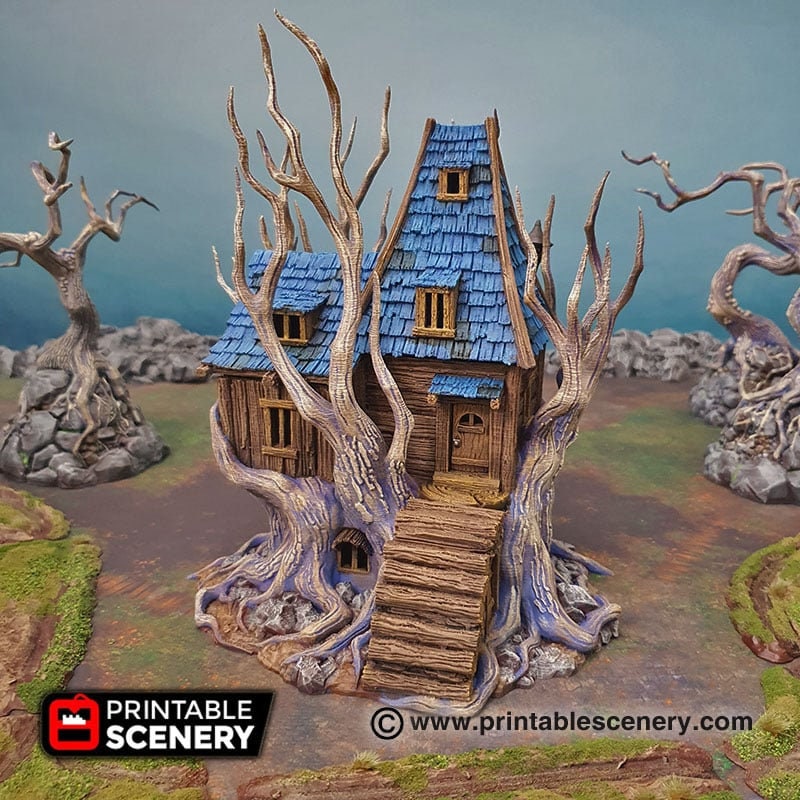 Feywild Cabin - Shadowfey Wilds, DnD 5E, Pathfinder 2E 15mm, 28mm, 32mm, wargaming terrain, scatter scenery, D&D bolt action