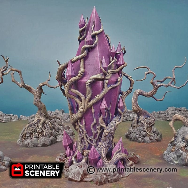 Corrupted Feyheart - Shadowfey Wilds, DnD 5E, Pathfinder 2E 15mm, 28mm, 32mm, wargaming terrain, scatter scenery, D&D