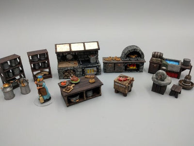 Inn and Tavern Scatter Set 2 - Kitchen - Heroes Hoard | DnD | Tabletop Terrain | Medieval | 32mm | Pathfinder | TTRPG | Wargaming