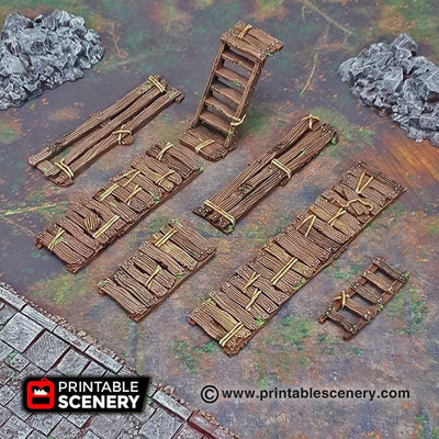 Gangways, Stairs and Ladders - Shadowfey Ruins, DnD, Pathfinder, 15mm, 28mm, 32mm, wargaming terrain, scatter, D&D, scenery