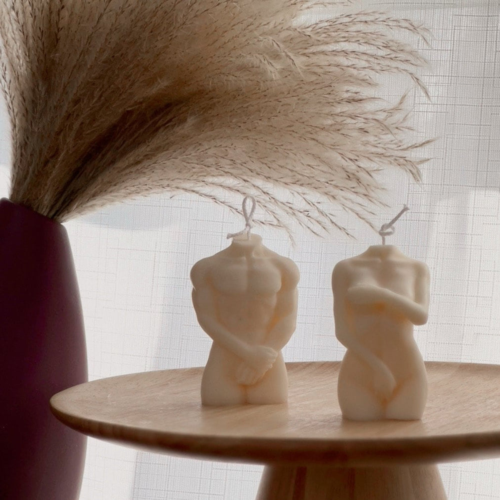 Handmade Soy Body Candle: Sculptural Home Decor