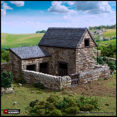 Enclos à cochons de ferme - King and Country, bâtiment médiéval de Donjons et Dragons, village, ville, terrain de jeu de guerre, décor, agriculture, diorama, animaux