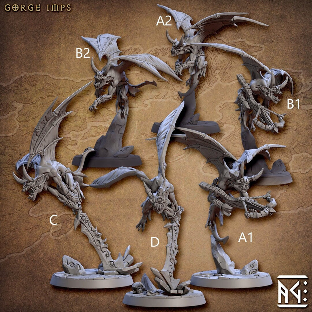 Gorge Imps - Roi Démon Spawn Artisan Guild | Monstre | Fantaisie, DnD | Diablotin | Démoniaque | Volant | Abysse, Enfer, Forge | Mêlée, Distance, Familier