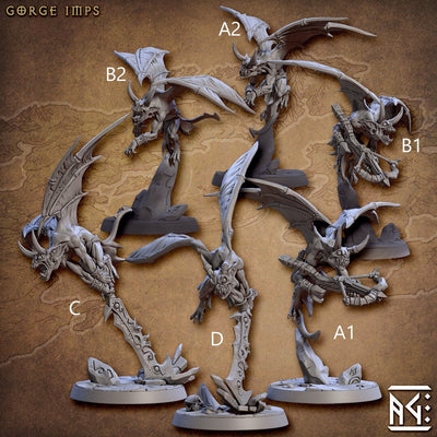 Gorge Imps - Roi Démon Spawn Artisan Guild | Monstre | Fantaisie, DnD | Diablotin | Démoniaque | Volant | Abysse, Enfer, Forge | Mêlée, Distance, Familier