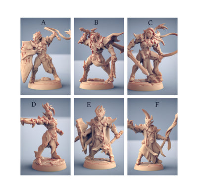 Ashen Alfar Inquisitors - Artisans Guild Dnd Miniature | Male | Female | Elf | Vampire | Fighter | Melee | | Pathfinder | Paladin | Cleric