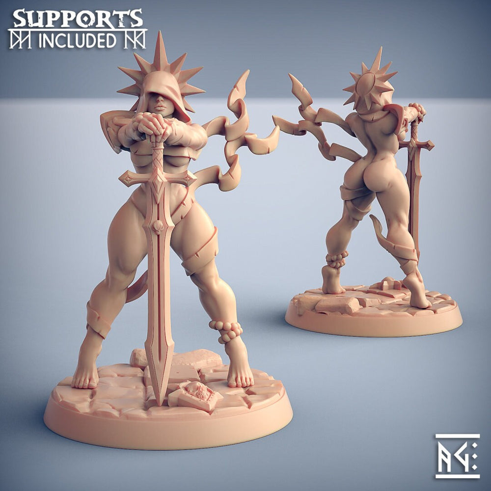 Solaria, Requiem Brotherhood - Artisan Guild | Female | Warrior | Pinup | Fantasy | Fighter | Cleric | Paladin | Hero | DnD | Pathfinder