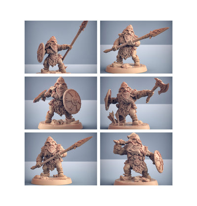 Mini ensemble d'alpinistes nains - Artisans Guild | Nain | Homme | Femme | Archer | Mêlée | Guerrier | DnD | Wargaming | Pathfinder Fantasy