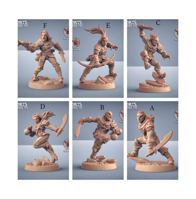 Adept Thieves - Artisans Guild Miniature D&D | Homme | Femme | Humain | Voleur | Assassin | Mêlée | Bandit | Pathfinder | Guerrier | Rôdeur