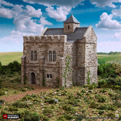 Norman Stone Keep - King and Country, DnD, Pathfinder, 15mm, 28mm, 32mm, wargaming terrain, scenery D&D, medieval castle, fort, village