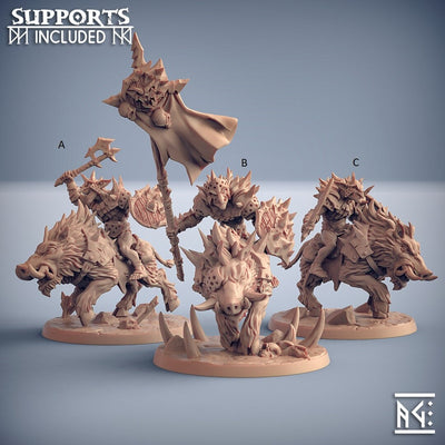 Hobgoblin Razorbeast Riders - Guilde d'Artisans | Monstre | Sanglier | Guerrier | Fantaisie | Monture | JdR | Donjons et Dragons | Pathfinder