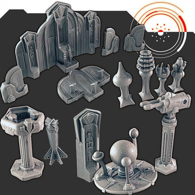Sci-fi Scenery - Galactic Council - EC3D Design, Infinity, Legion, Sci-fi, Cyberpunk, Starfinder, ttrpg, chamber, traveller, senate meeting