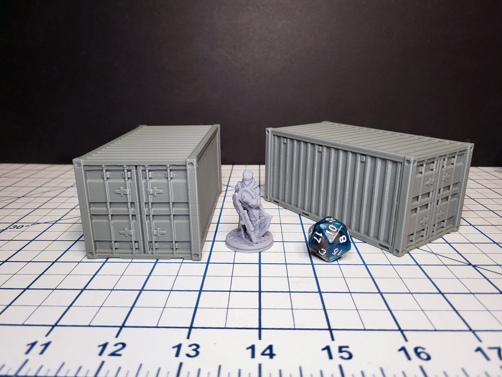 Conteneur d'expédition - Terrain Sci-fi et Moderne par EC3D, pour Infinity, Legion, Sci-fi, Cyberpunk, Starfinder, cargo, entrepôt, décor de port