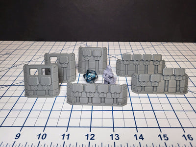 Quick Deploy Barricades - Sci-fi Scenery - by EC3D, Infinity, Legion, Scifi, Cyberpunk, Starfinder, cover, wargaming, futuristic terrain