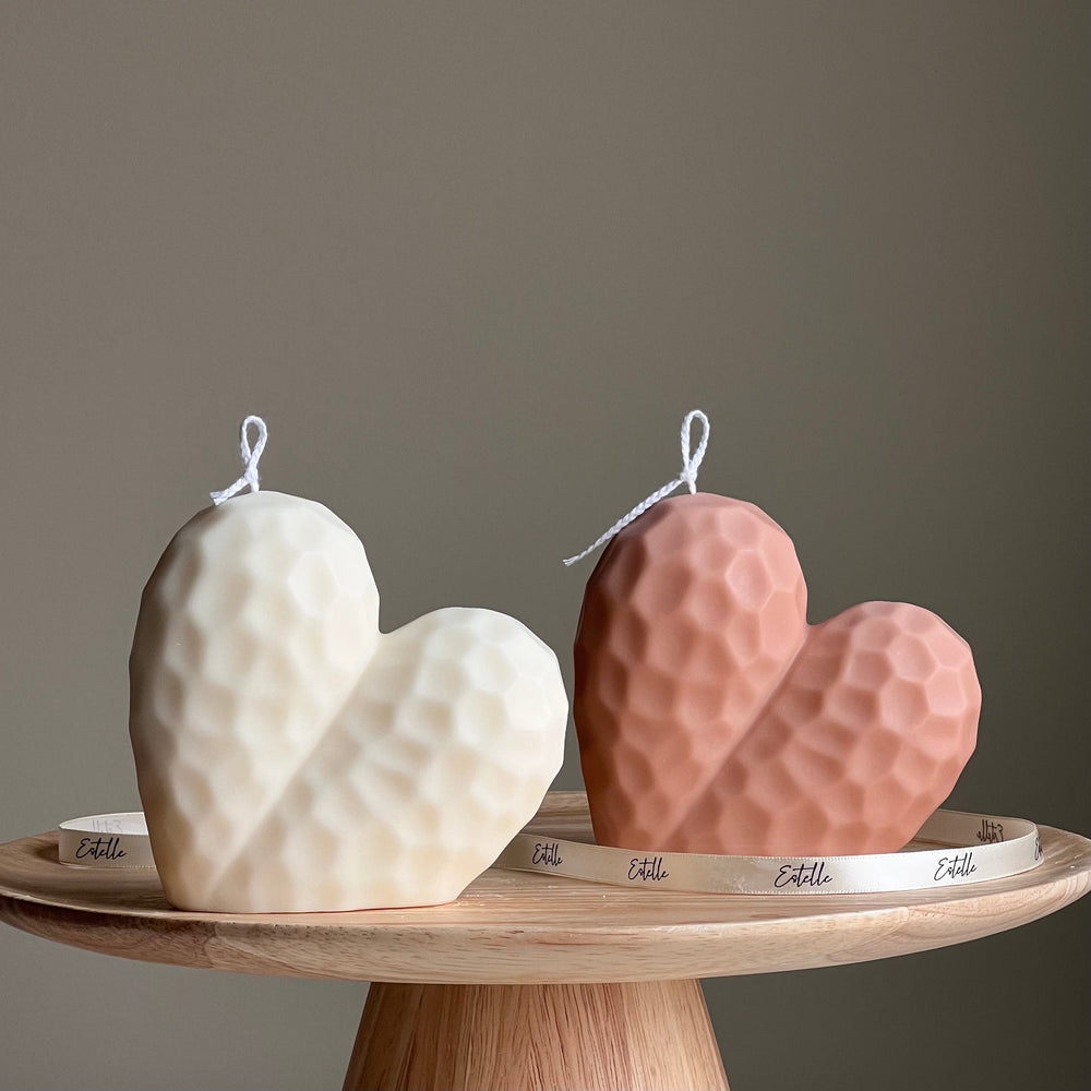 Handmade Large Heart Candle | Soy Wax Home Decor