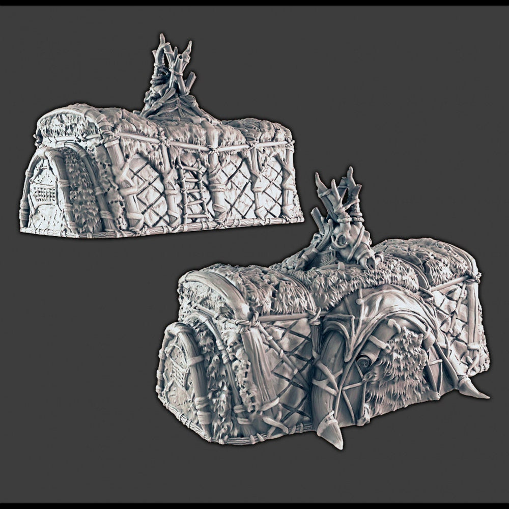 Ice Tribe Hut - Chieftain - DND Terrain - EC3D Wilds of Wintertide - Snow, Igloo, Arctic, Cold, Leader, Pathfinder 2E, Fantasy, Medieval,