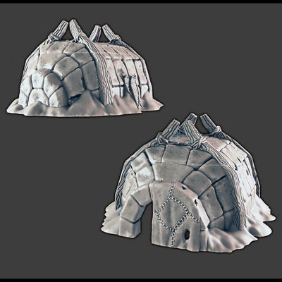 Hunter Igloo - DND & Wargaming Terrain - EC3D Wilds of Wintertide, Fantasy, Snow, Arctic, Cold, scatter scenery, Pathfinder 2E, Fantasy