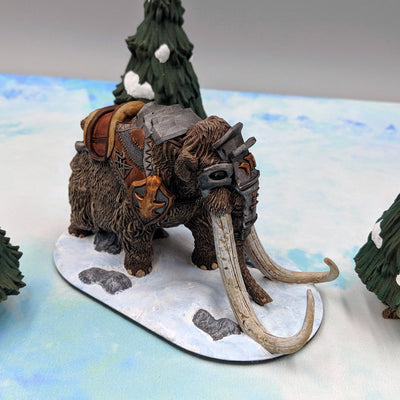 Armored / Regular Mammoth - DND mini - EC3D Wintertide, Winter Miniature | Elephant | Animal | Cold | 32mm | Snow | Arctic | Pathfinder
