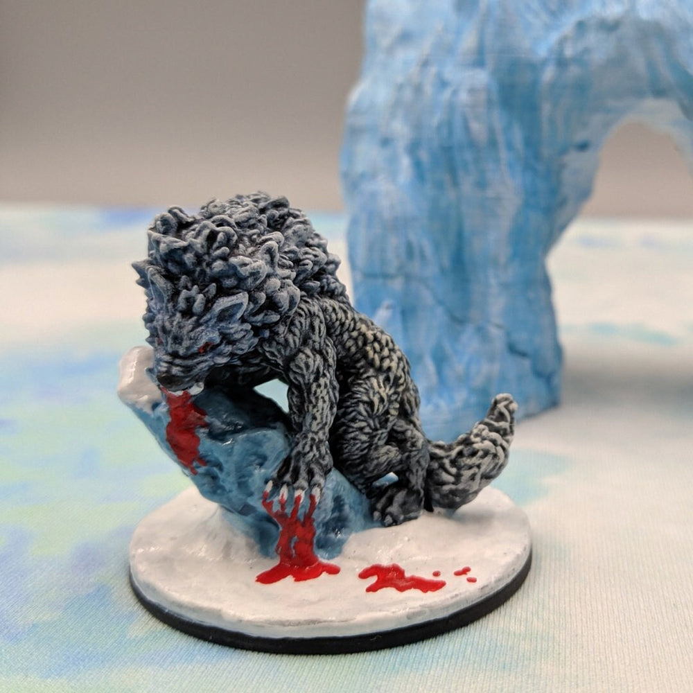 Winter Wolf - DND mini - EC3D Wintertide, Winter Miniature | Frost | Animal | Cold | 32mm | Snow | Arctic | Pathfinder | Large | Warg