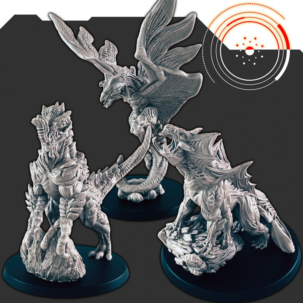 Ensemble de créatures extraterrestres de science-fiction 1 - EC3D | Legion | Cyberpunk | Starfinder | Scifi | Predator | Futuriste | Raezzar | Judurian | Mâle | Femelle