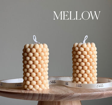 Bubble Soy Wax Pillar Candle: Geometric Home Decor