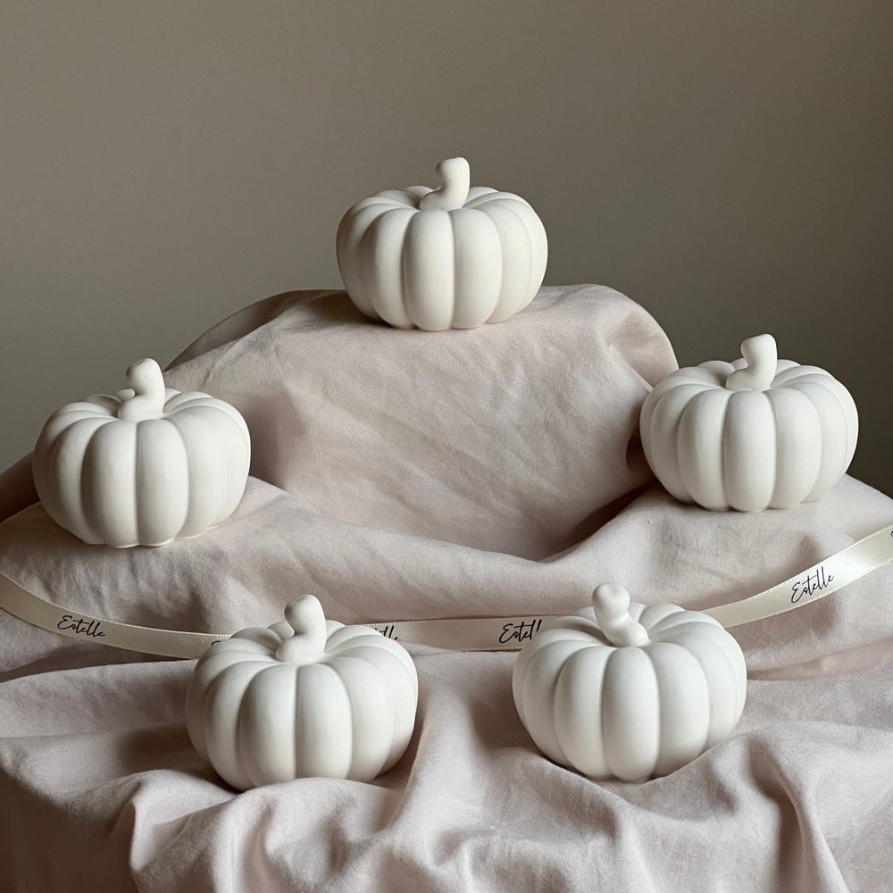 Décoration citrouille faite main en Jesmonite | Décoration d'automne