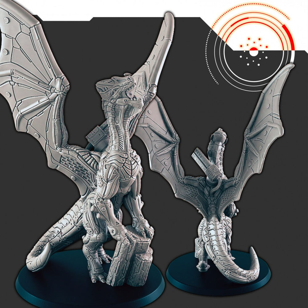 Dragon Cybernétique Sci-Fi - EC3D | Legion | Cyberpunk | Starfinder | Sci-Fi | Futuriste | Laser d'Épaule