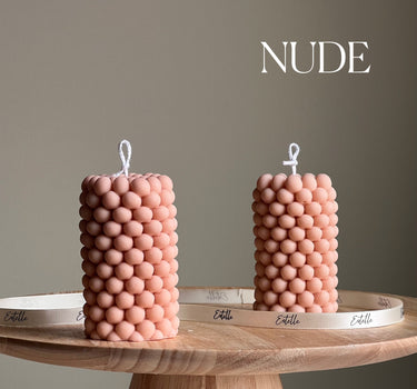 Bubble Soy Wax Pillar Candle: Geometric Home Decor