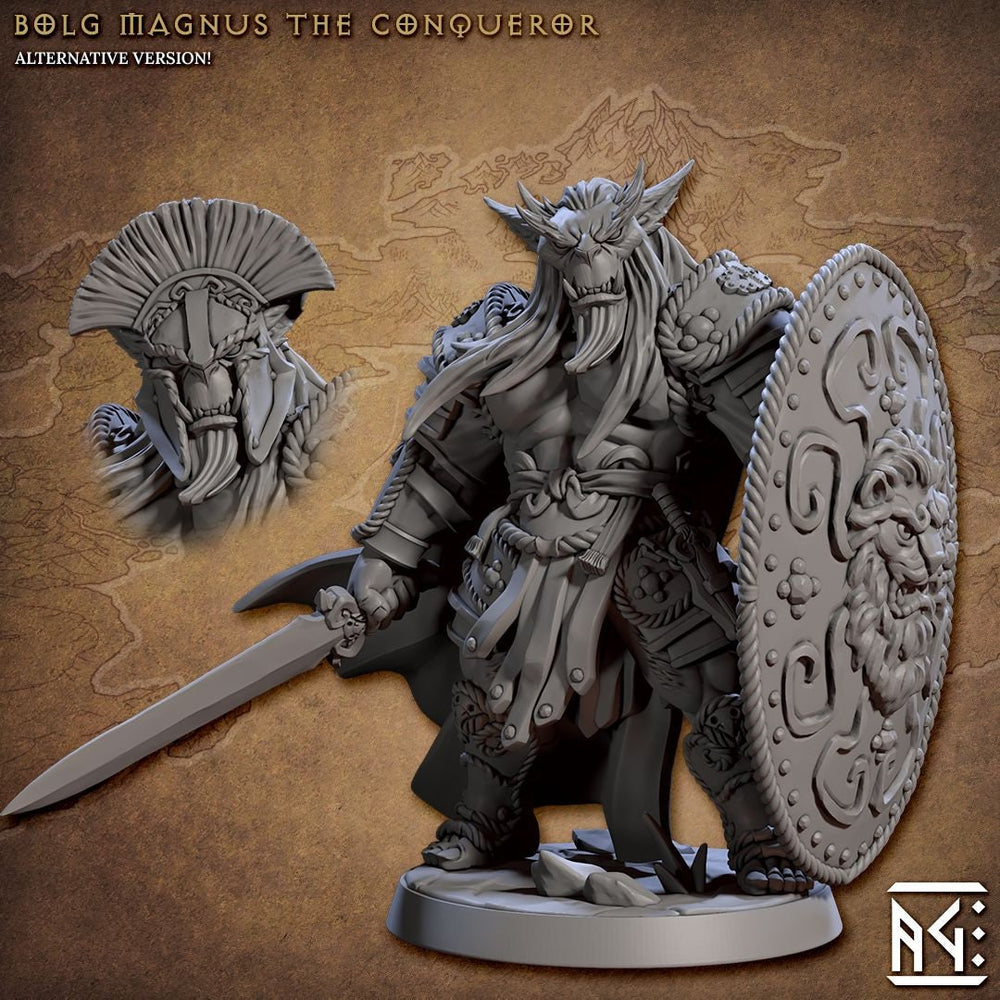 Greatgoblin Fighter Mini - Artisan Guild, DnD | Male | Fighter, Barbarian, Hobgoblin, Pathfinder | Orc | Wargaming | Goblin | Melee