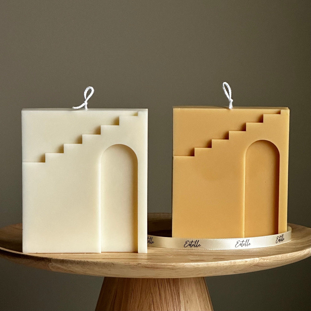 Bougie Arche en Cire de Soja : Bougie Décorative Faite Main Sans Parfum
