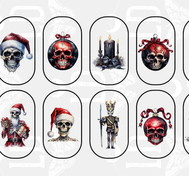 Skeleton Christmas Decals