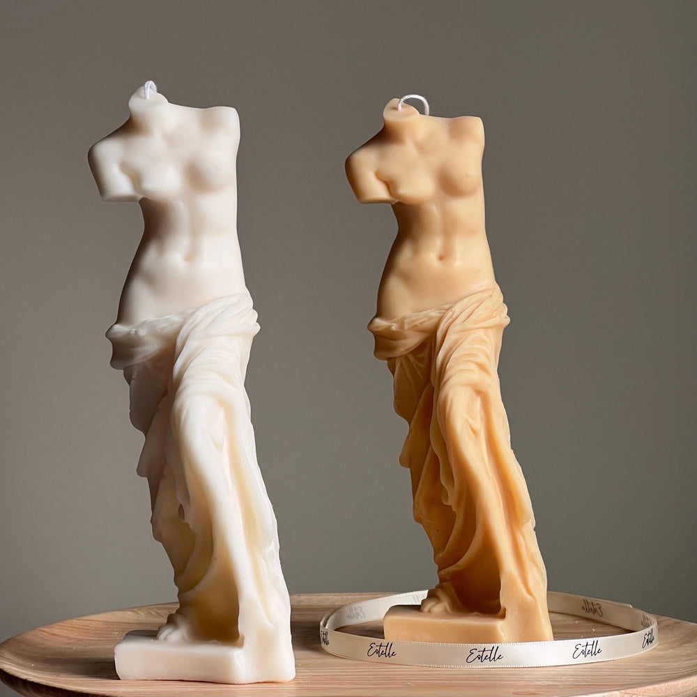 Venus Soy Wax Candle | Torso Female Figure, Handmade Decor