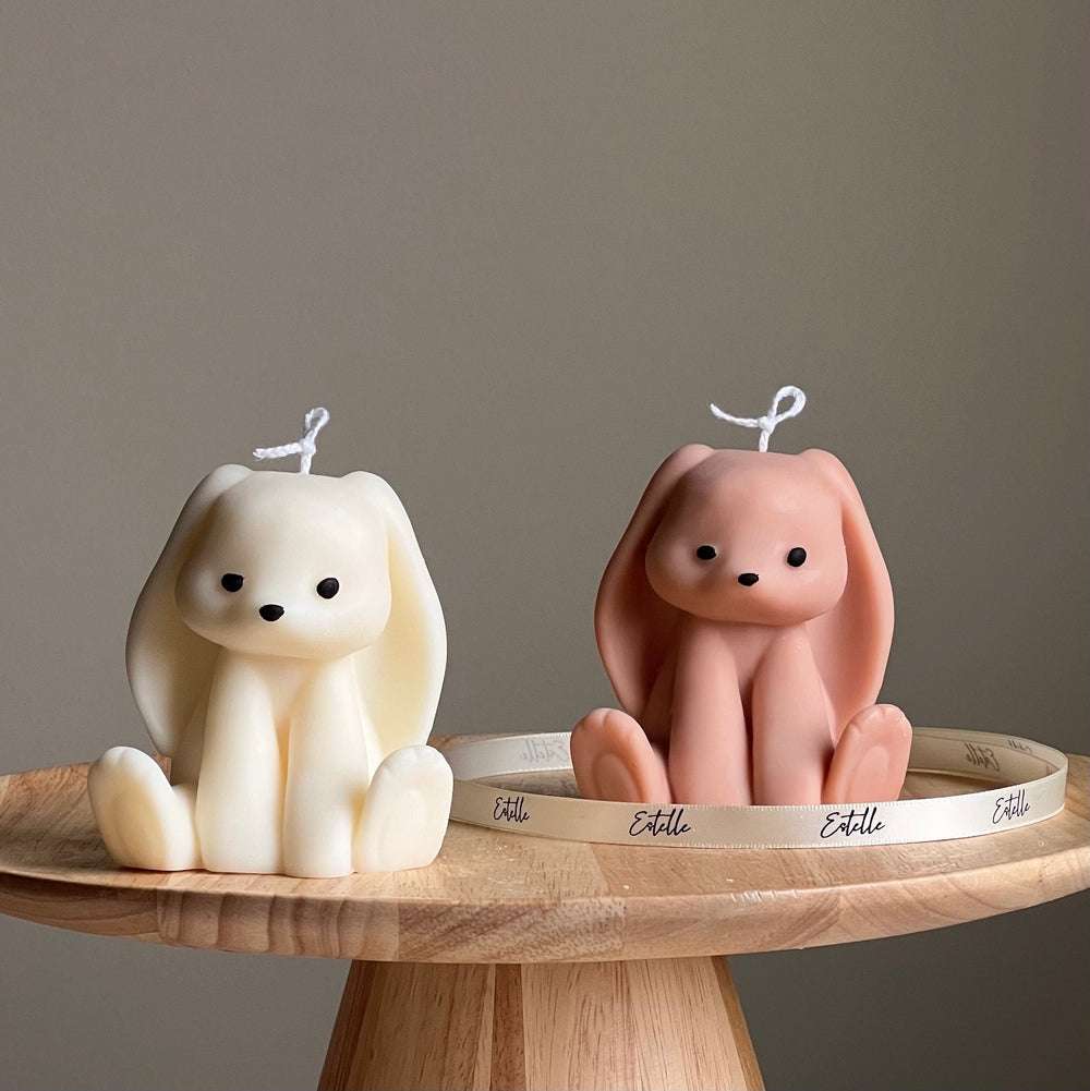 Handmade Rabbit Soy Wax Candle | Sakura Pillar Candle