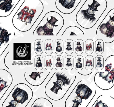 Scary Snowmen Decals