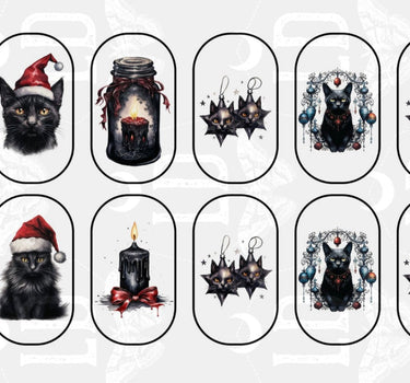 Black Cat Christmas Decals