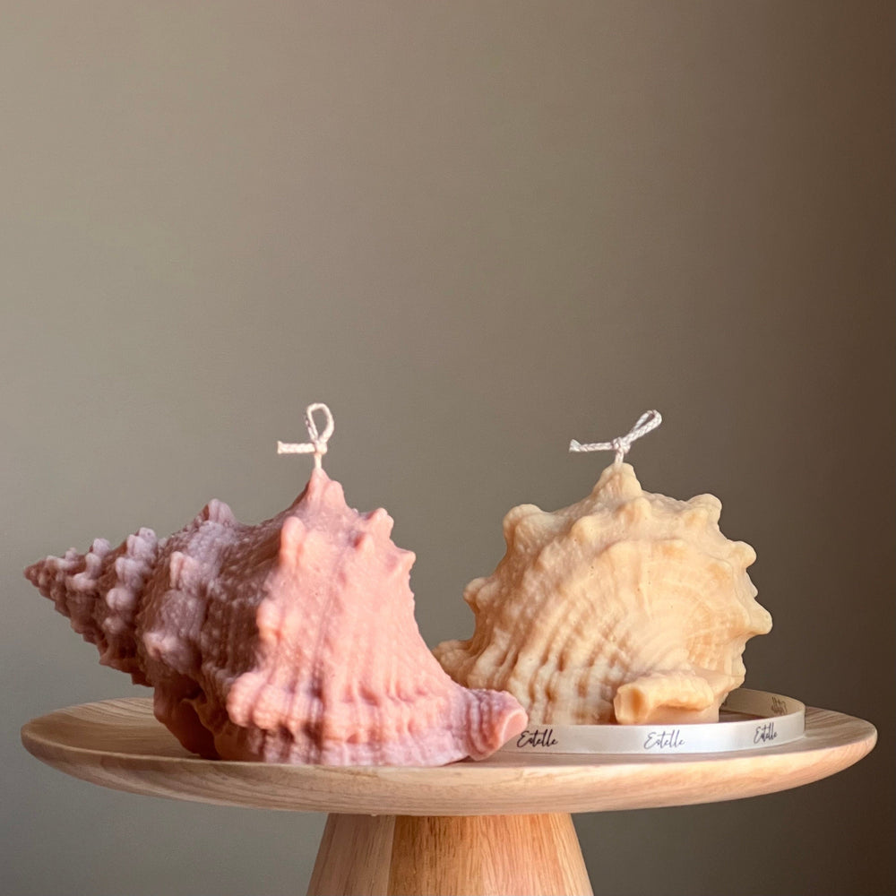 Large Seashell Soy Wax Candle: Unique Home Decor