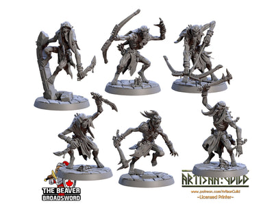 Barrow Ghouls  28/32mm mini set - Artisan Guild | Zombie | Undead | Necromancer | Lich | Monster | Fantasy | Pathfinder | Wargaming | Grave