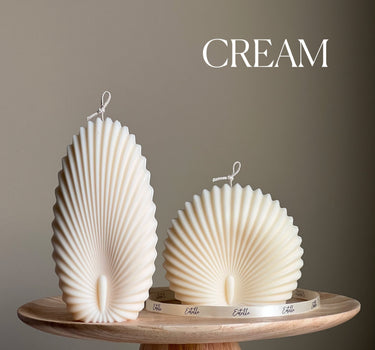 Sea Shell Candle Duo: Decorative Soy Wax Clam Shell Candles