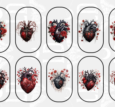 Gothic Hearts Decals
