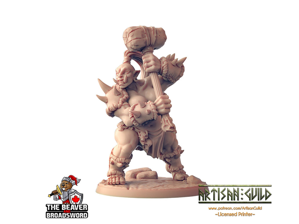 Ogre Maraudeuse avec Massue - Artisan Guild | DnD | Guerrier | Barbare | Monstre | Pathfinder | TTRPG | Wargaming | Frostgrave, Géant