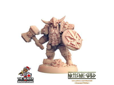 Dwarven Defender A - Artisan Guild | DnD | Fighter | Barbarian | Dwarf | Cleric | Paladin | Pathfinder | TTRPG | Wargaming, Frostgrave