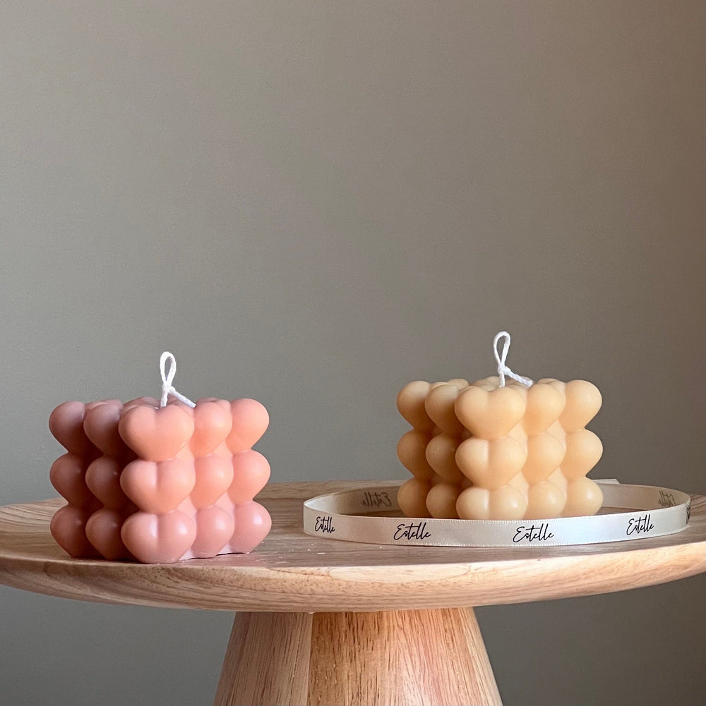 Heart Cube Soy Candle | Handmade Home Decor