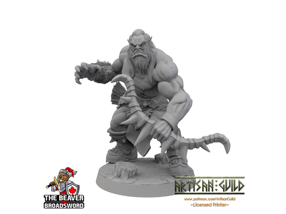 Male Orc Ranger dnd mini - Artisan Guild | Barbarian | Warrior | Fighter | Goblinoid, Pathfinder, TTRPG, Wargaming Monster